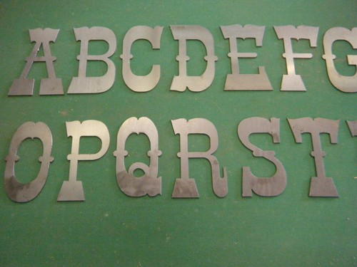Western style metal letters - western,