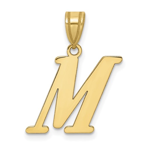Real 14k yellow gold letter - real,