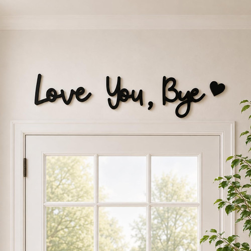 Wooden love you bye sign - wooden,