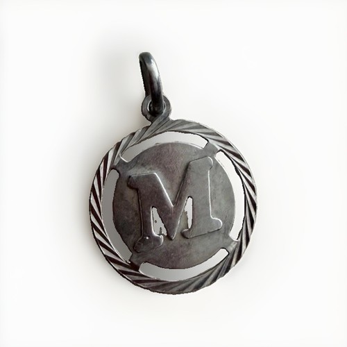 925 sterling silver letter - silver, m