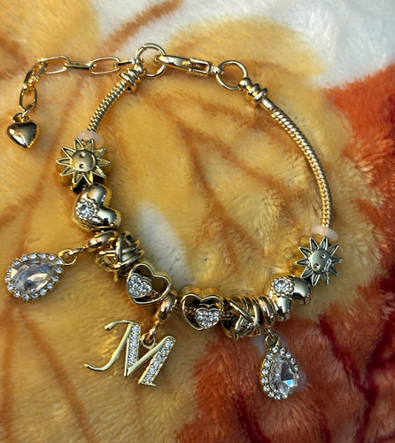 Charm bracelet gold tone - bracelet-,